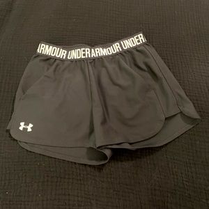 Black under armour workout shorts